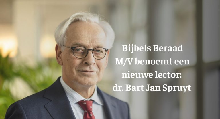 Lees meer over het artikel Bijbels Beraad M/V benoemt Bart Jan Spruyt als lector