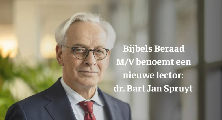 Lees meer over het artikel Bijbels Beraad M/V benoemt Bart Jan Spruyt als lector