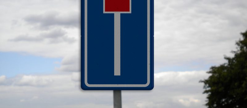 Doodlopende weg. Bron: BBMV