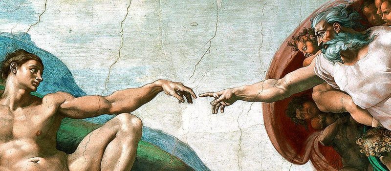 Michelangelo, de schepping van adam
