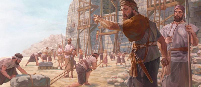 Nehemia bouwt aan de muur.